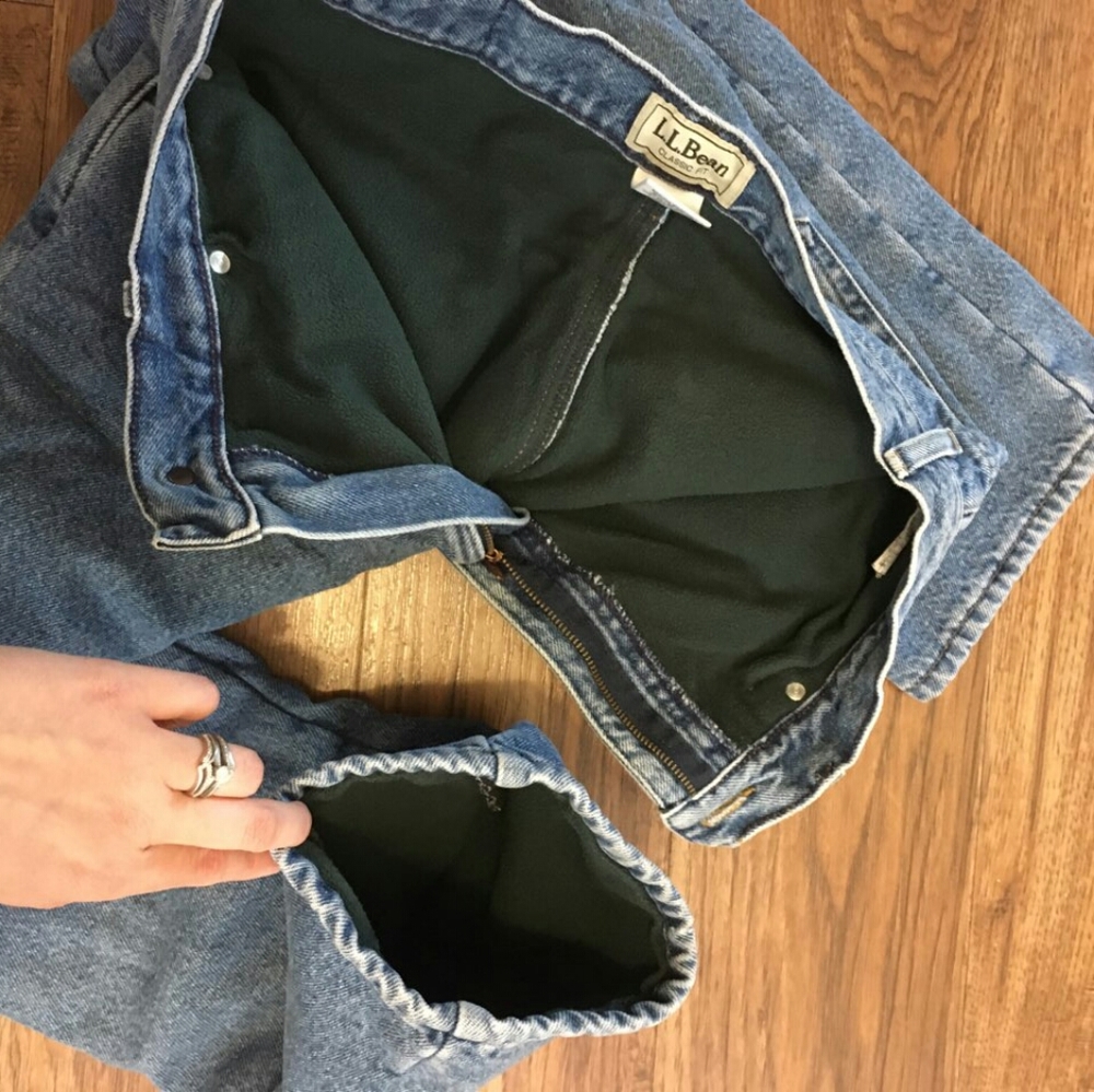 L.L. Bean fleece lined Jeans 31x29